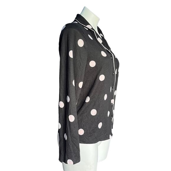 Kate Spade pink polka dot button front pajama top Small - Picture 4 of 6